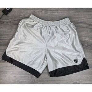 Vintage Nike Basketball Shorts Mens XXL 2XL Silver Size 32 Waist 90s Dazzle‎
